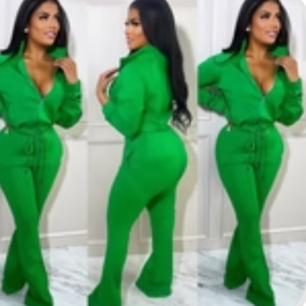 Stylish Green Women's Jumpsuit